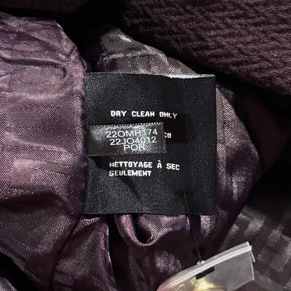 NWT Guess Coat Wool Classic Preppy Professional Minimalist Formal Burgundy Small - Picture 7 of 11